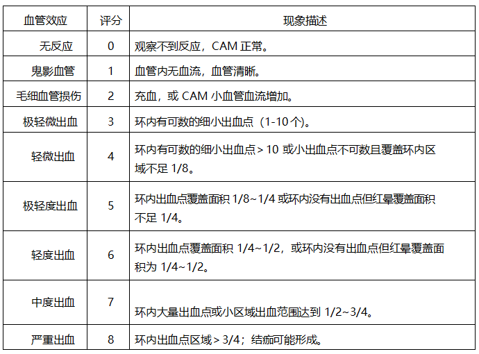 刺激程度评分标准